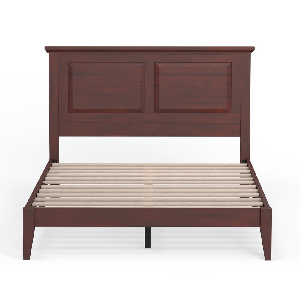 Cottage Style Wood Platform Bed in Full - Cherry. Picture 3