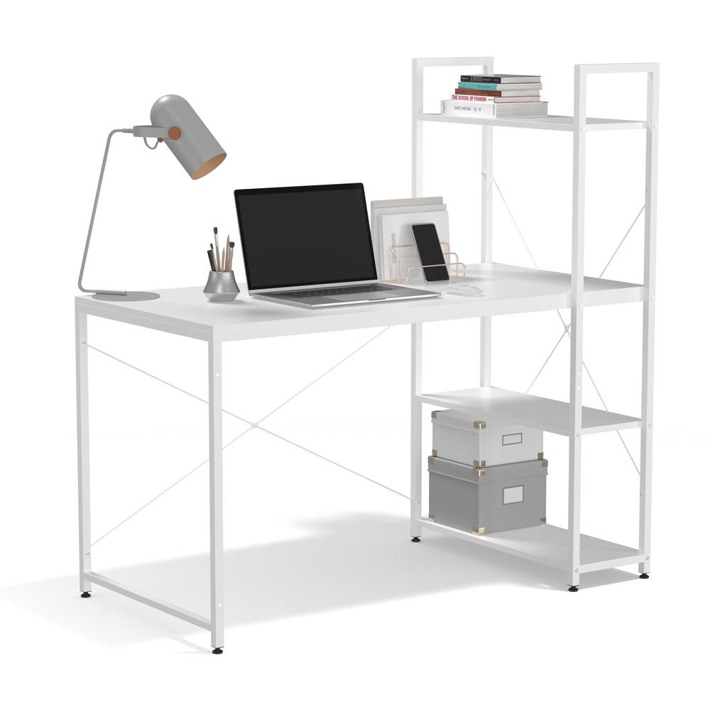 Ames Reversible Gaming Desk in White/White. Picture 1