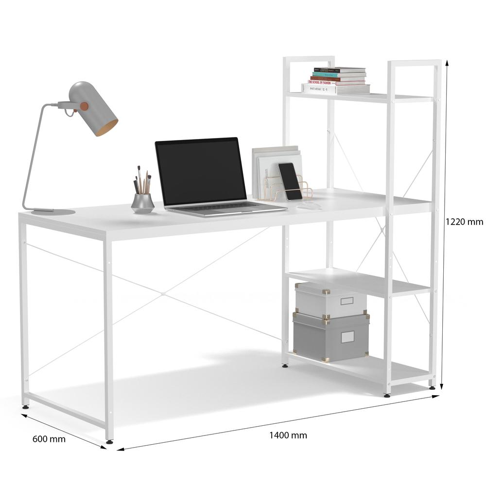 Ames Reversible Gaming Desk in White/White. Picture 10