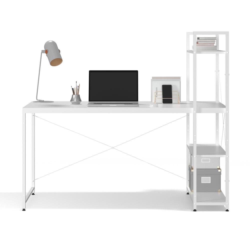 Ames Reversible Gaming Desk in White/White. Picture 4