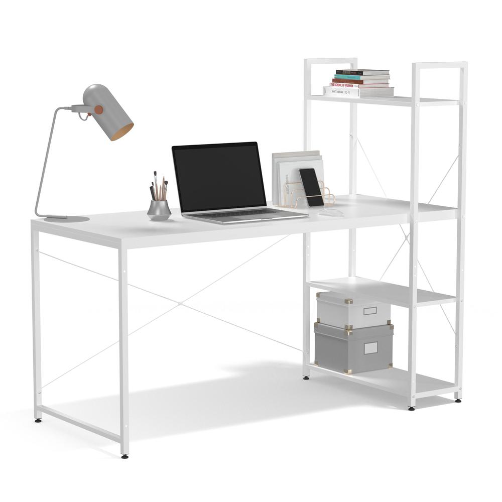 Ames Reversible Gaming Desk in White/White. Picture 1