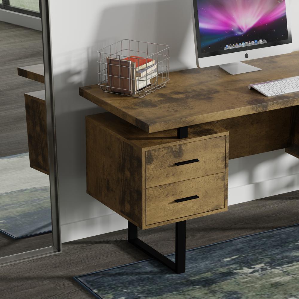 60'' Mariposa Desk - Reclaimed Brown/Reclaimed Brown/Black/Black. Picture 3