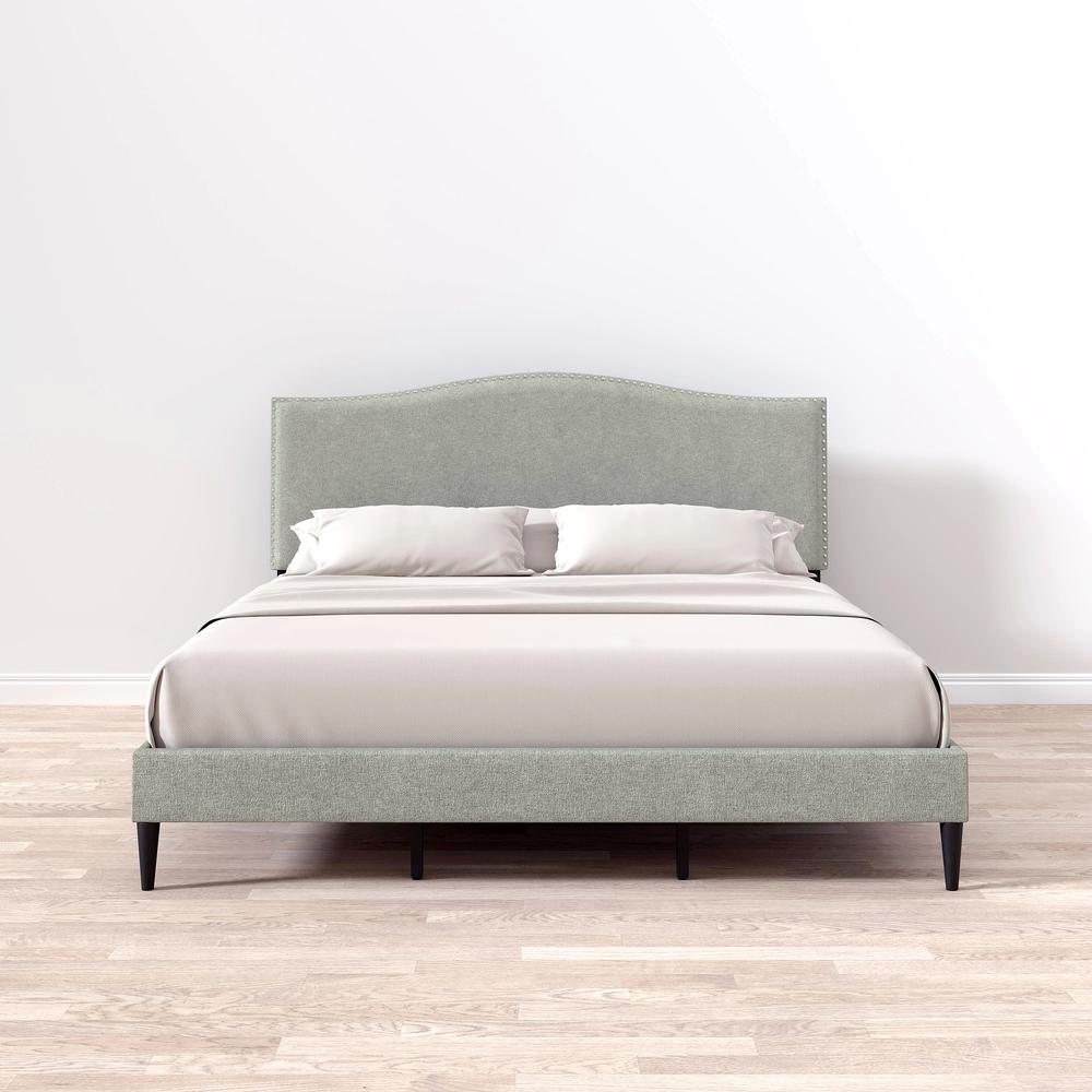 Kameli Upholstered Bed in Stone, Cal. King. Picture 6