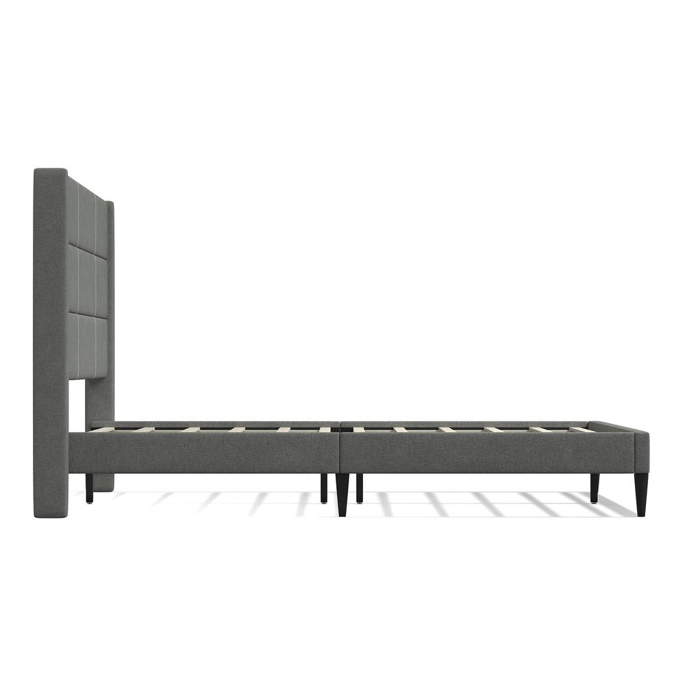 Pax Upholstered Platform Bed in Stone, Queen. Picture 4