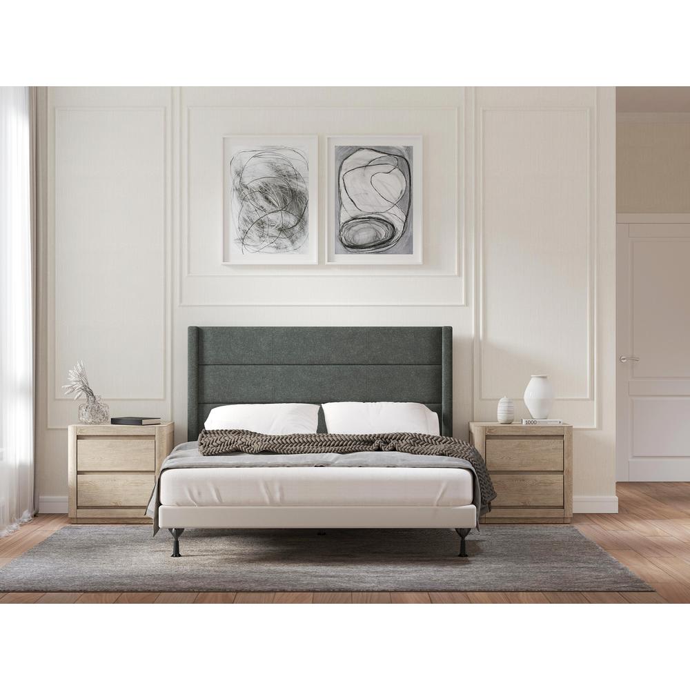 Pax Upholstered Headboard, Grey, Full/Queen. Picture 7