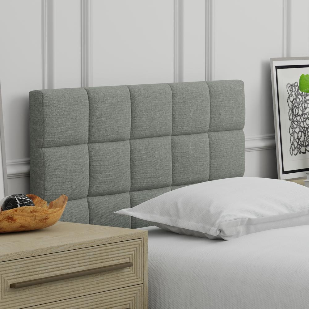 Varia 20" Twin Upholstered Headboard - Light Grey. Picture 5