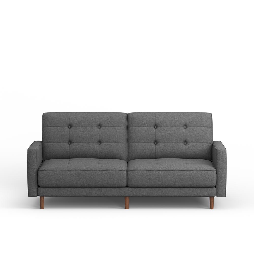 81.5" Sleeper Sofa, 8-Button Tufting in Dark Grey. Picture 2