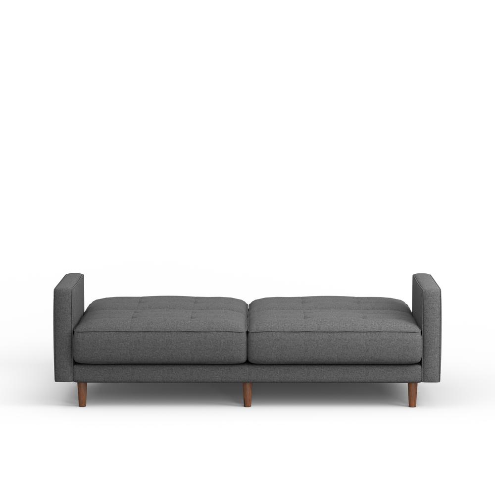 81.5" Sleeper Sofa, 8-Button Tufting in Dark Grey. Picture 5