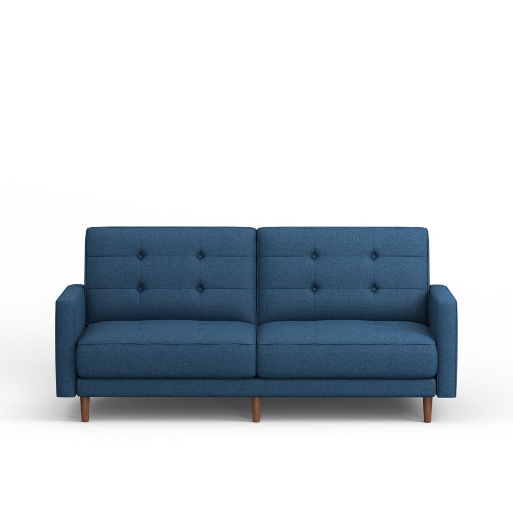 81.5" Sleeper Sofa, 8-Button Tufting in Blue. Picture 2