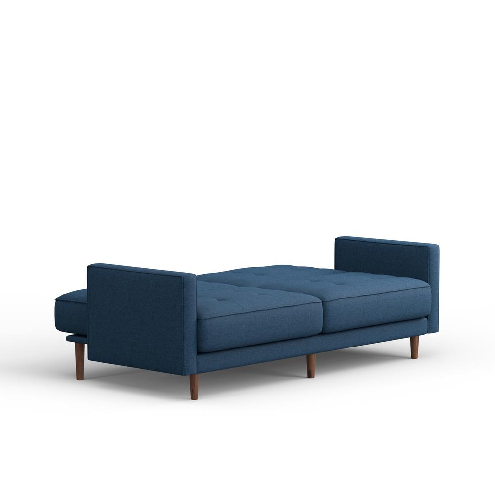 81.5" Sleeper Sofa, 8-Button Tufting in Blue. Picture 7