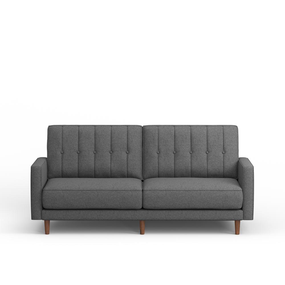 81.5" Sleeper Sofa, Vertical Seams in Dark Grey. Picture 2