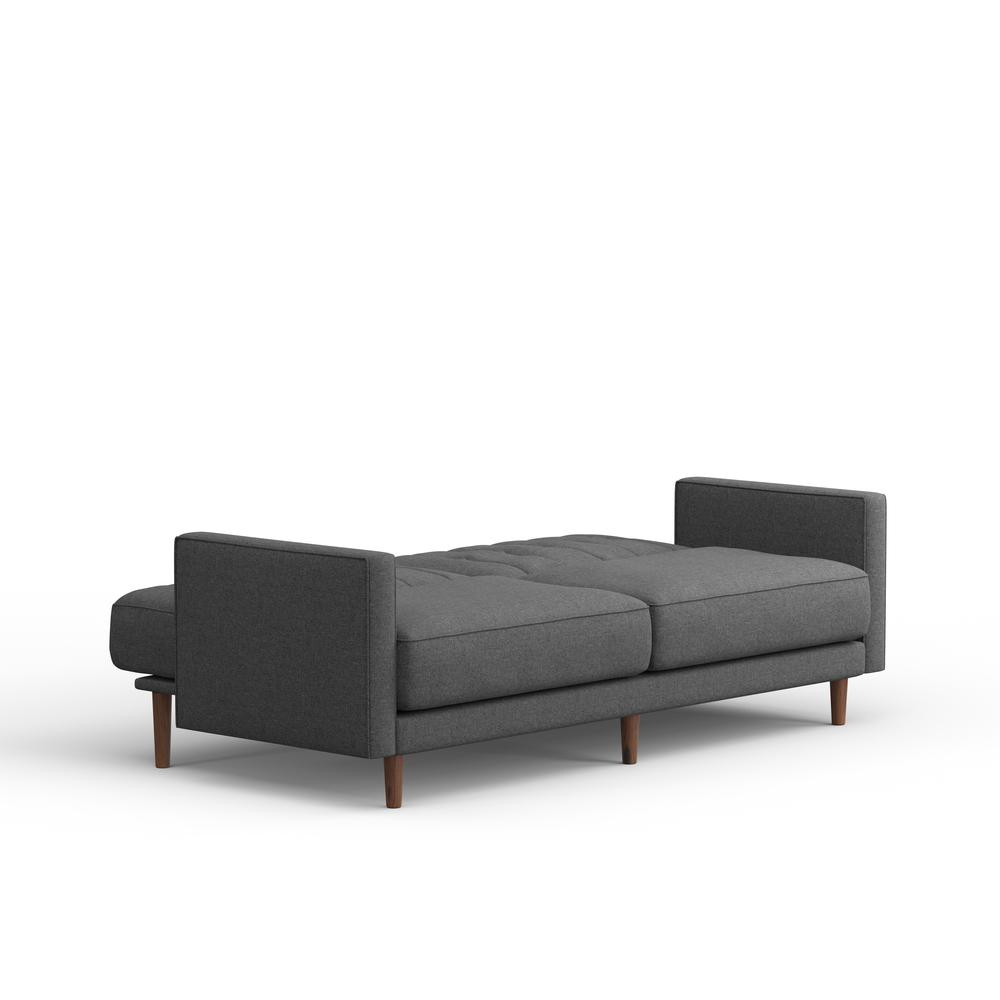 81.5" Sleeper Sofa, Vertical Seams in Dark Grey. Picture 6