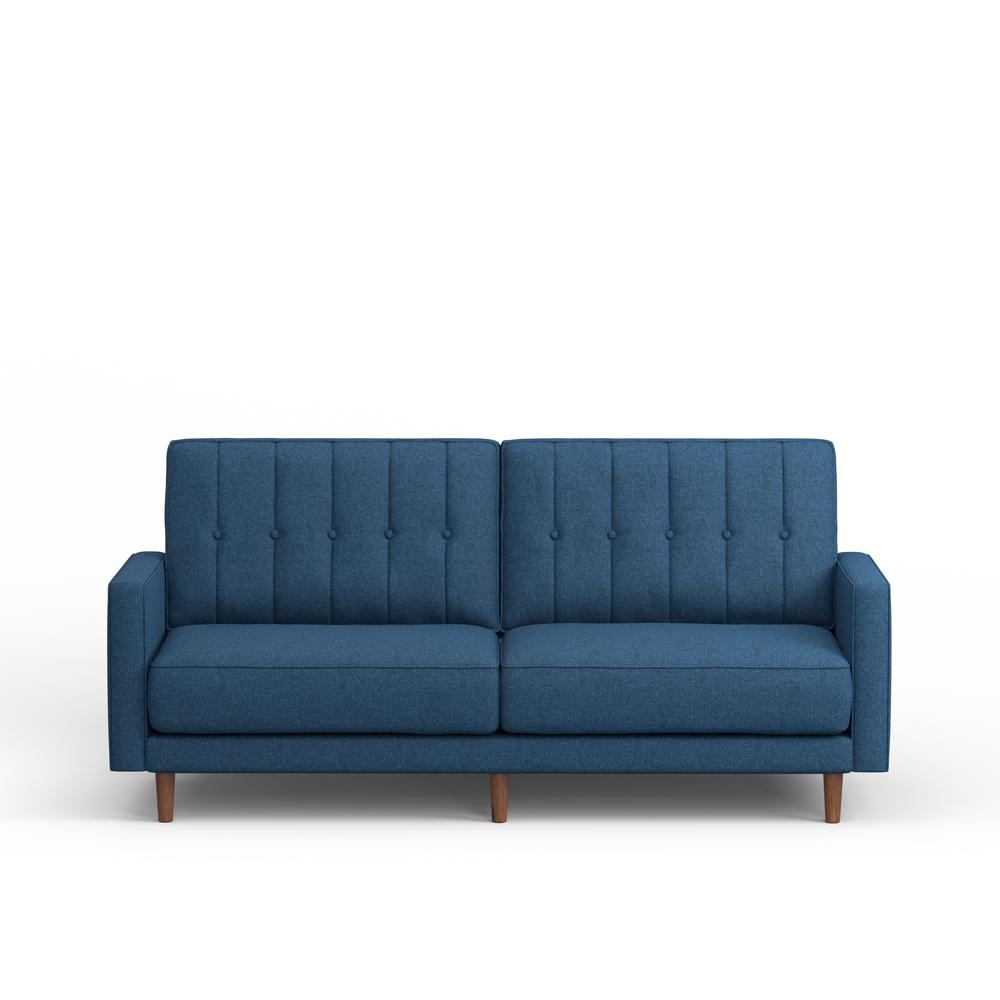 81.5" Sleeper Sofa, Vertical Seams in Blue. Picture 2