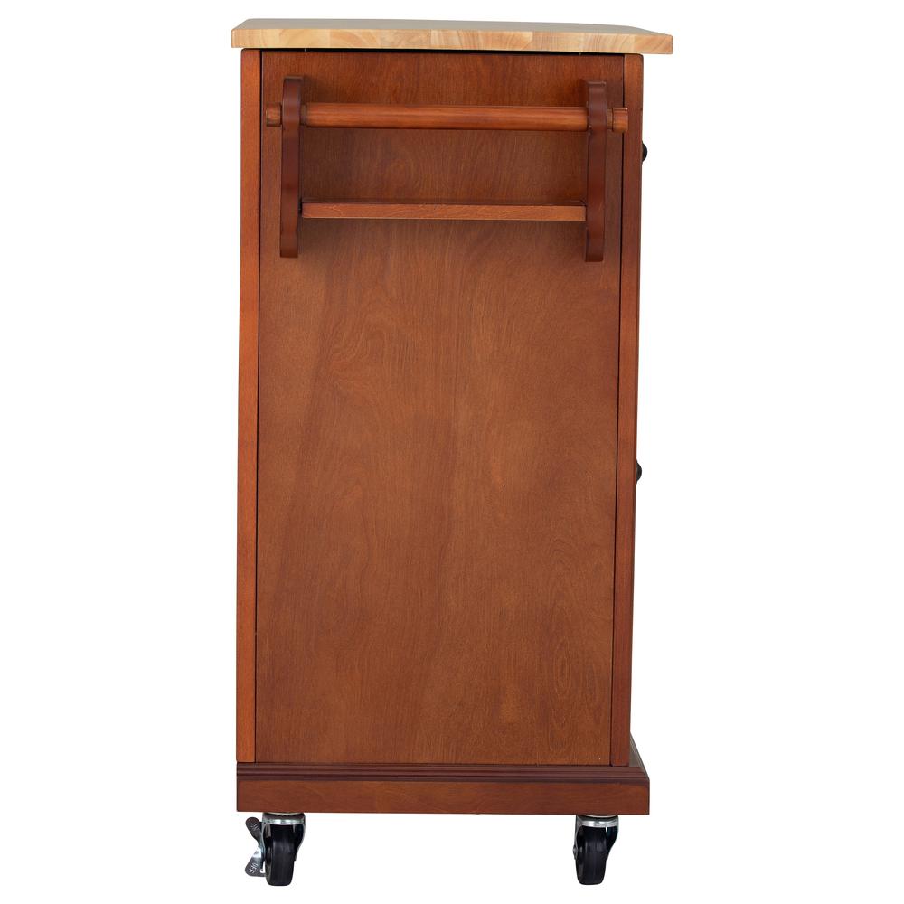 Kitchen Cart in Cherry with Wood Top. Picture 10