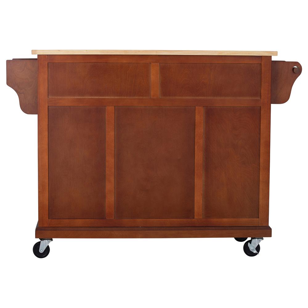 Kitchen Cart in Cherry with Wood Top. Picture 6