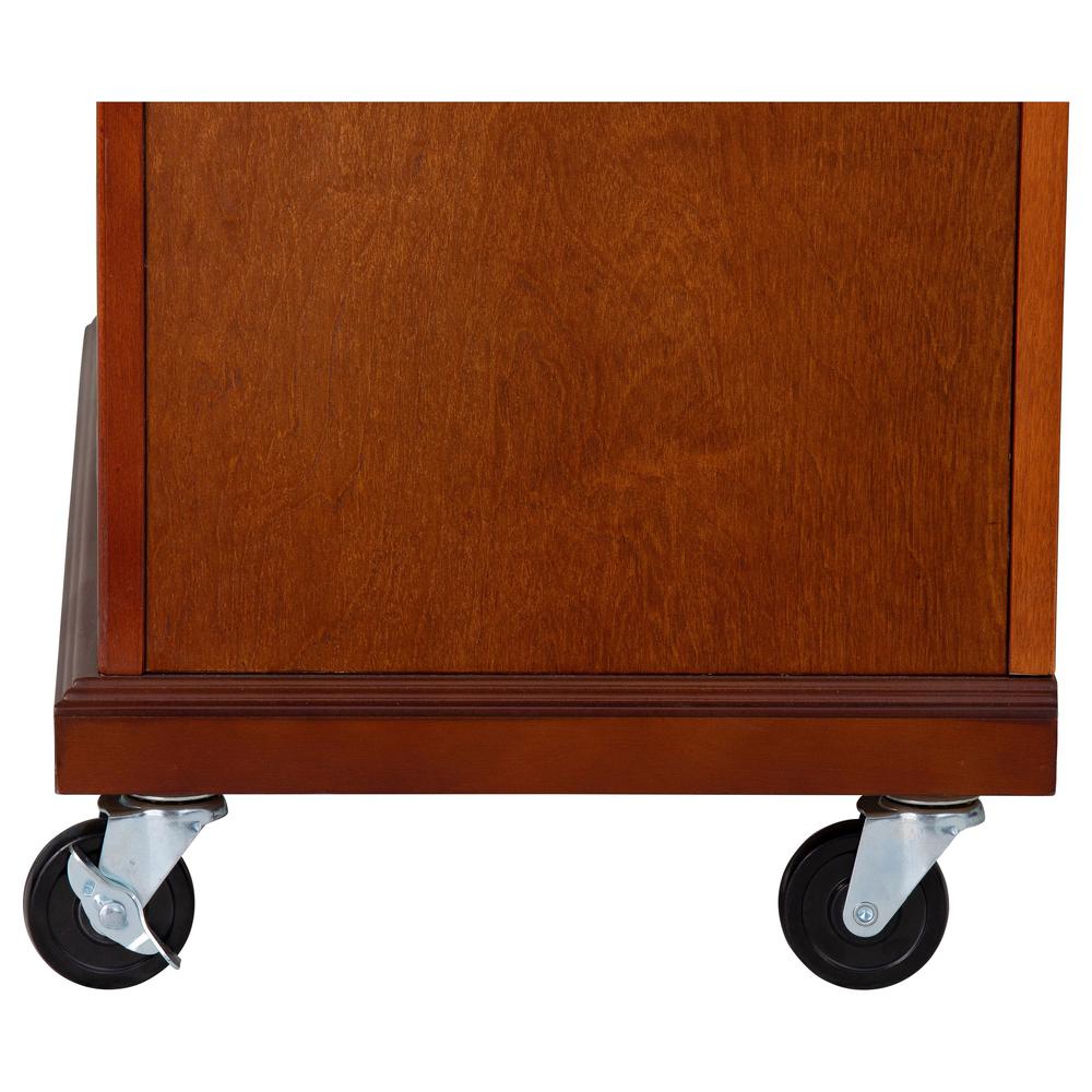 Kitchen Cart in Cherry with Wood Top. Picture 7