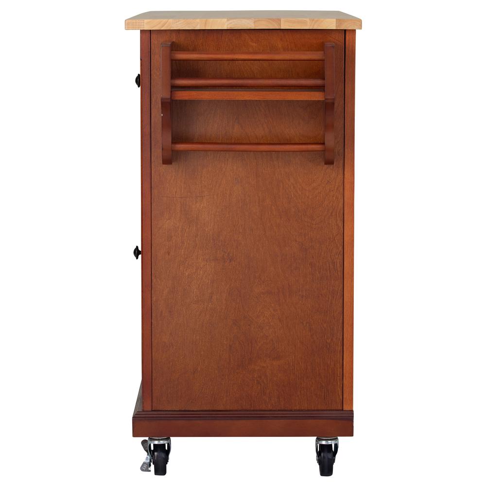 Kitchen Cart in Cherry with Wood Top. Picture 9