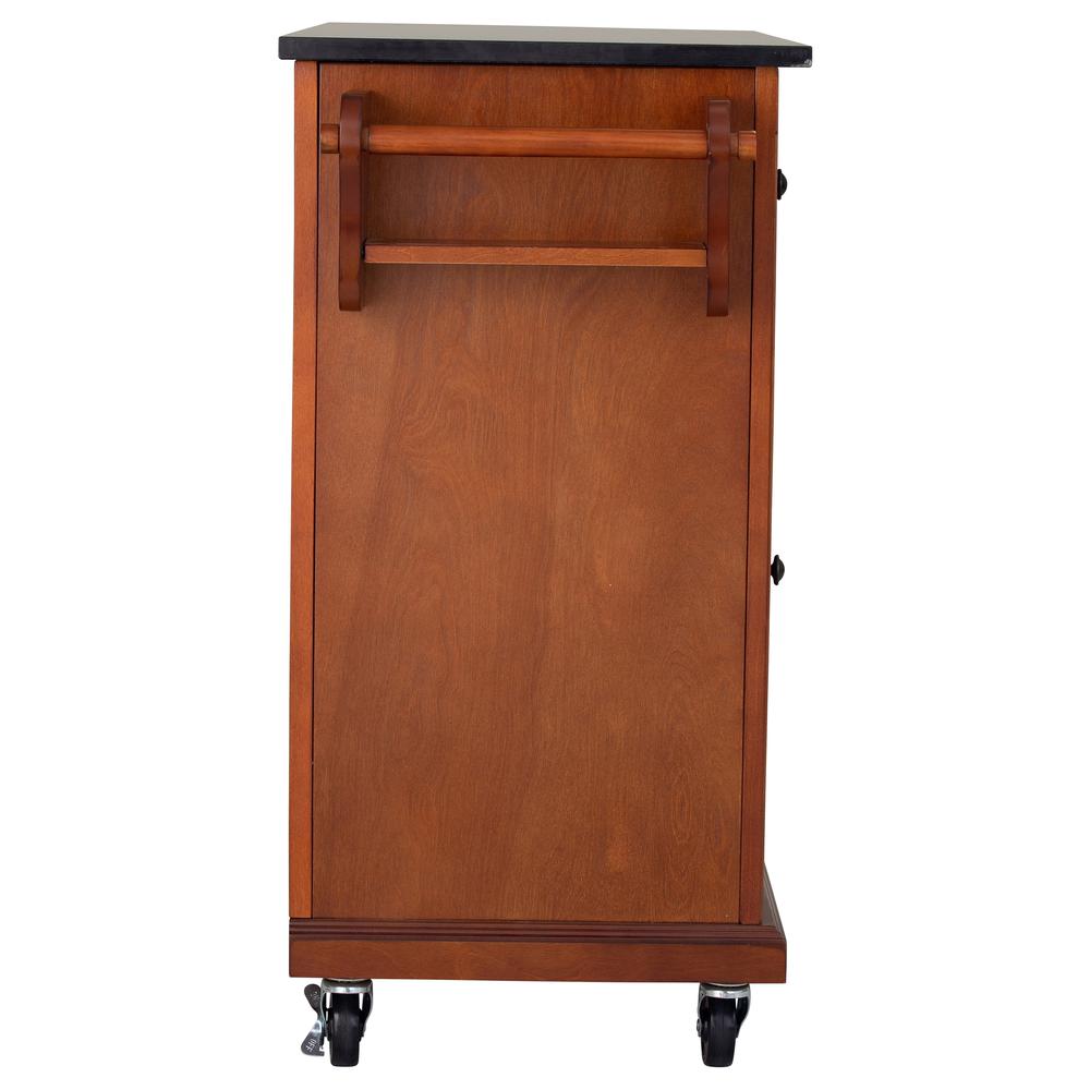 Kitchen Cart in Cherry with Black Granite Top. Picture 6
