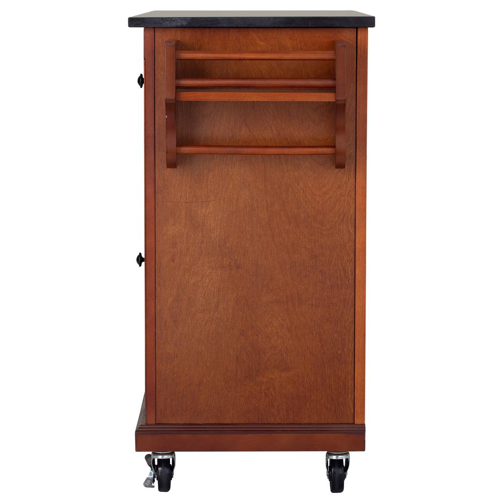 Kitchen Cart in Cherry with Black Granite Top. Picture 7
