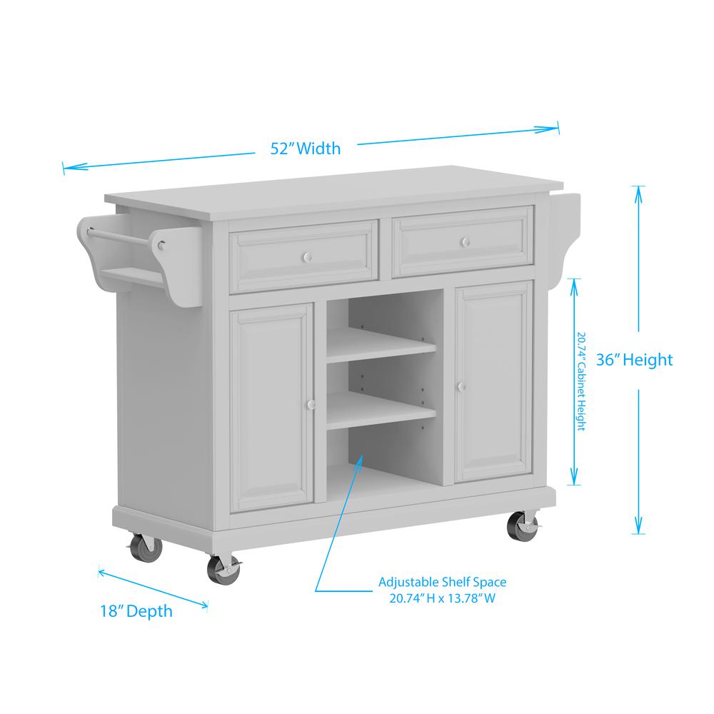 Kitchen Cart in Grey with Wood Top. Picture 5