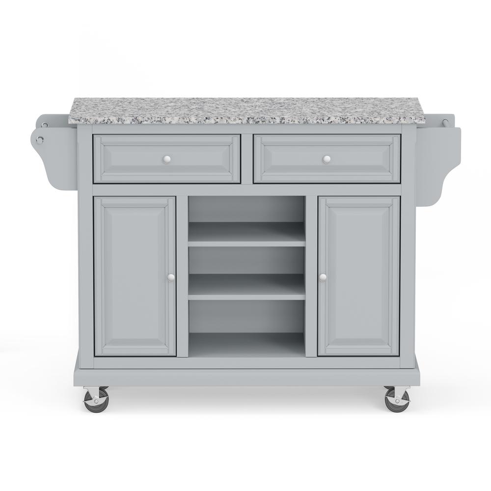 Kitchen Cart in Grey with Grey Granite Top. Picture 2
