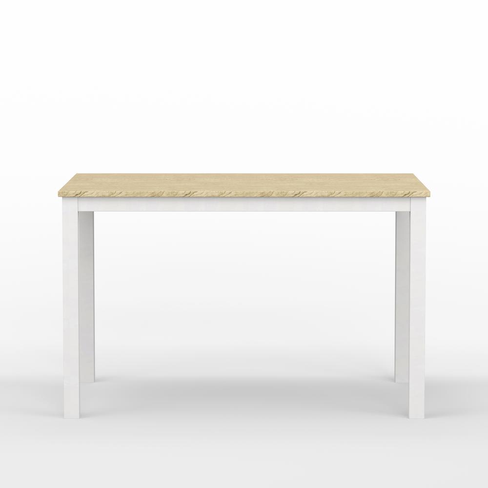 48" Rectangular Wood Dining Table - White/Nat. Picture 2