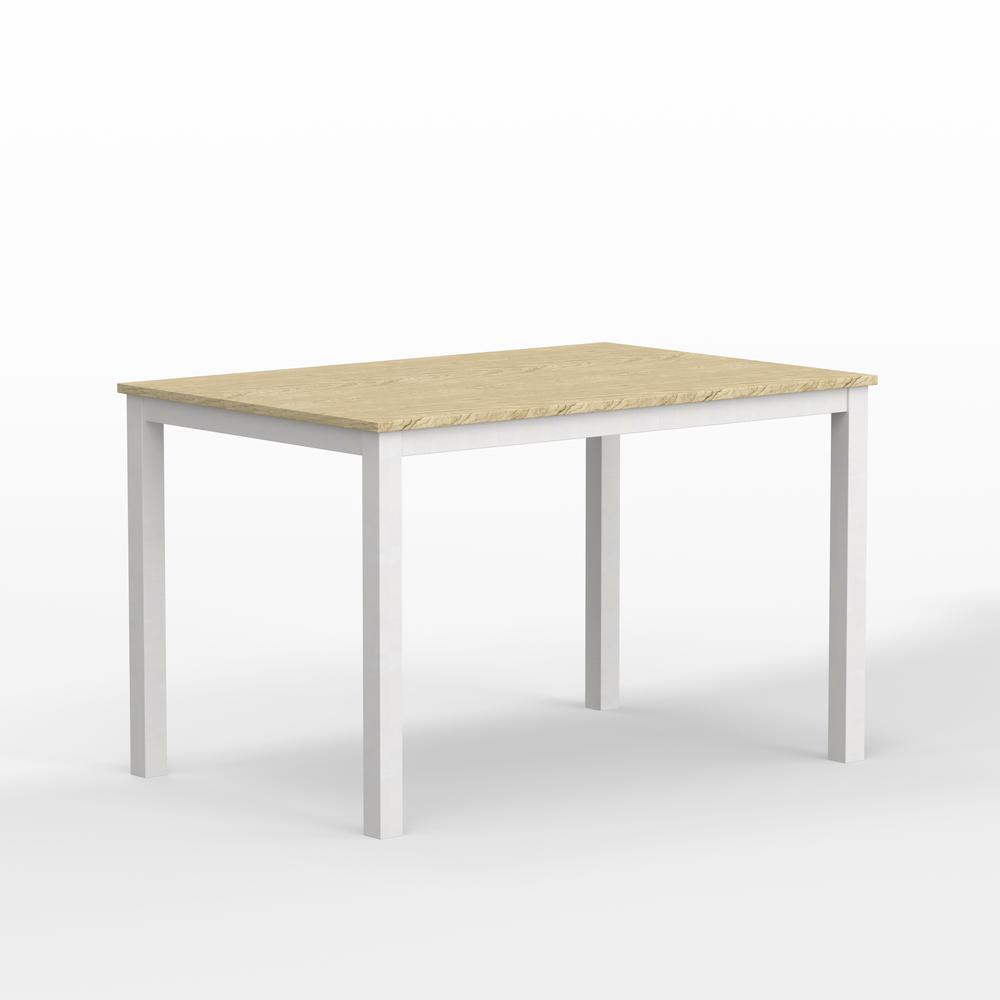 48" Rectangular Wood Dining Table - White/Nat. Picture 1