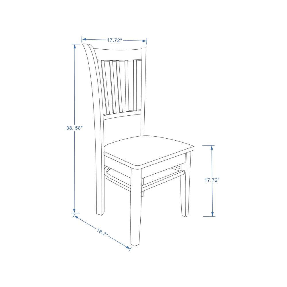 Spindle Back Wood Dining Chair - White (Set of 2). Picture 3