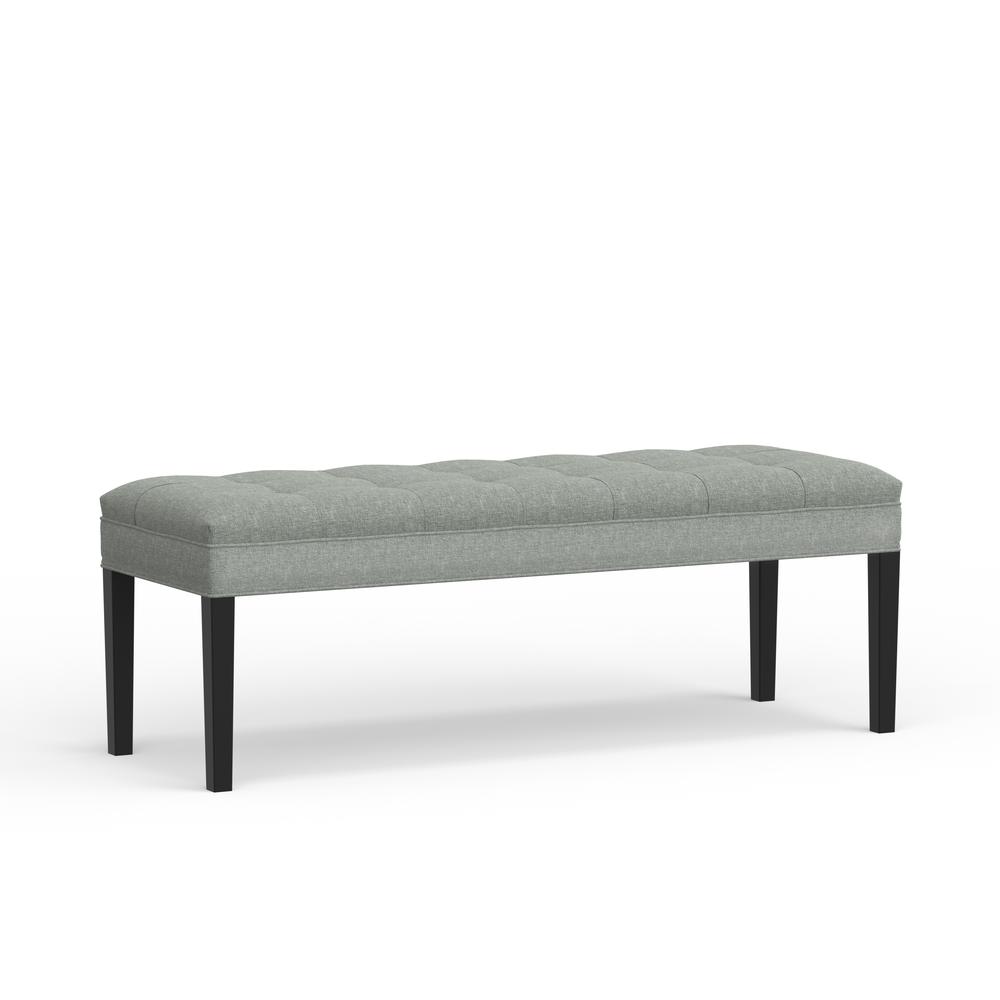 46.5" Upholstered Bench - Light Grey. Picture 3