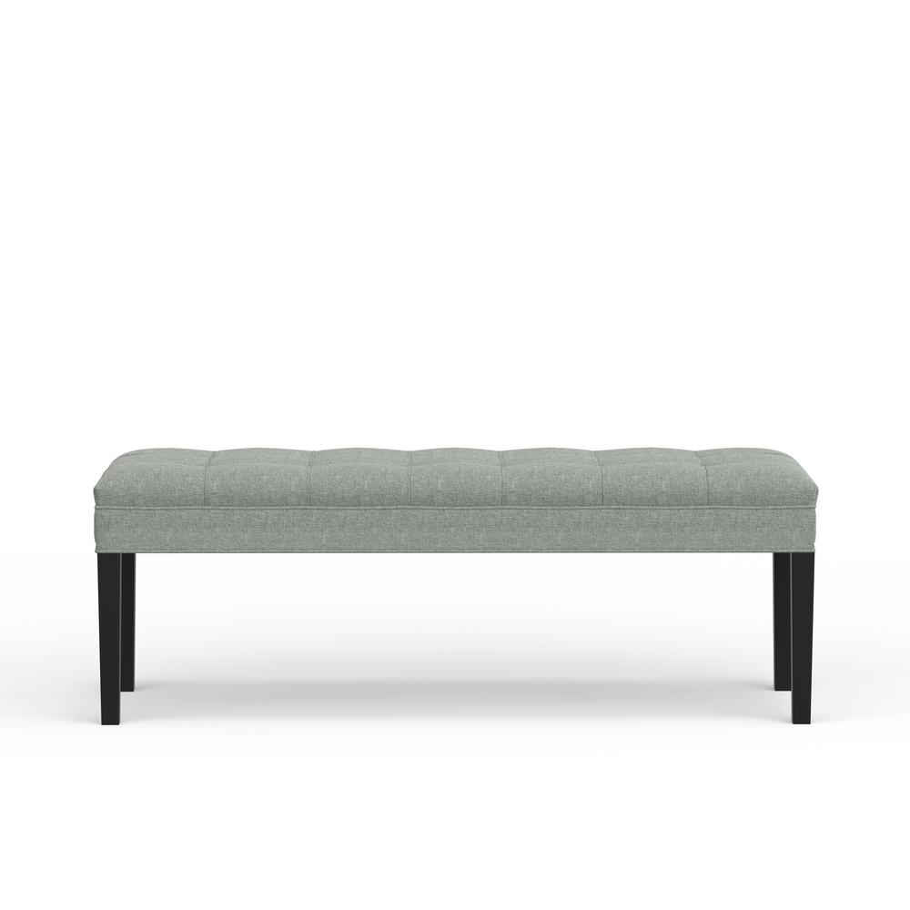 46.5" Upholstered Bench - Light Grey. Picture 4