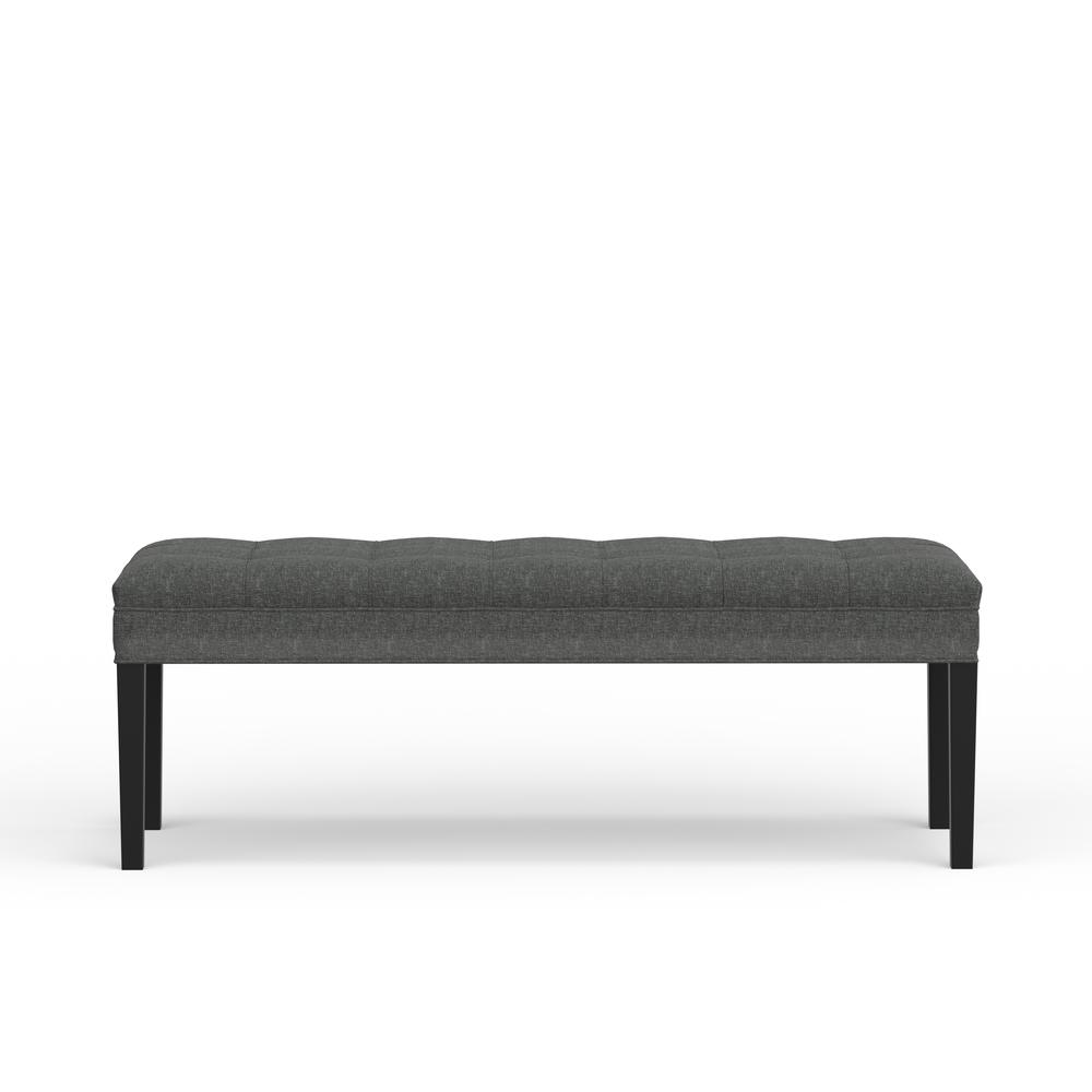 46.5" Upholstered Bench - Dark Grey. Picture 4
