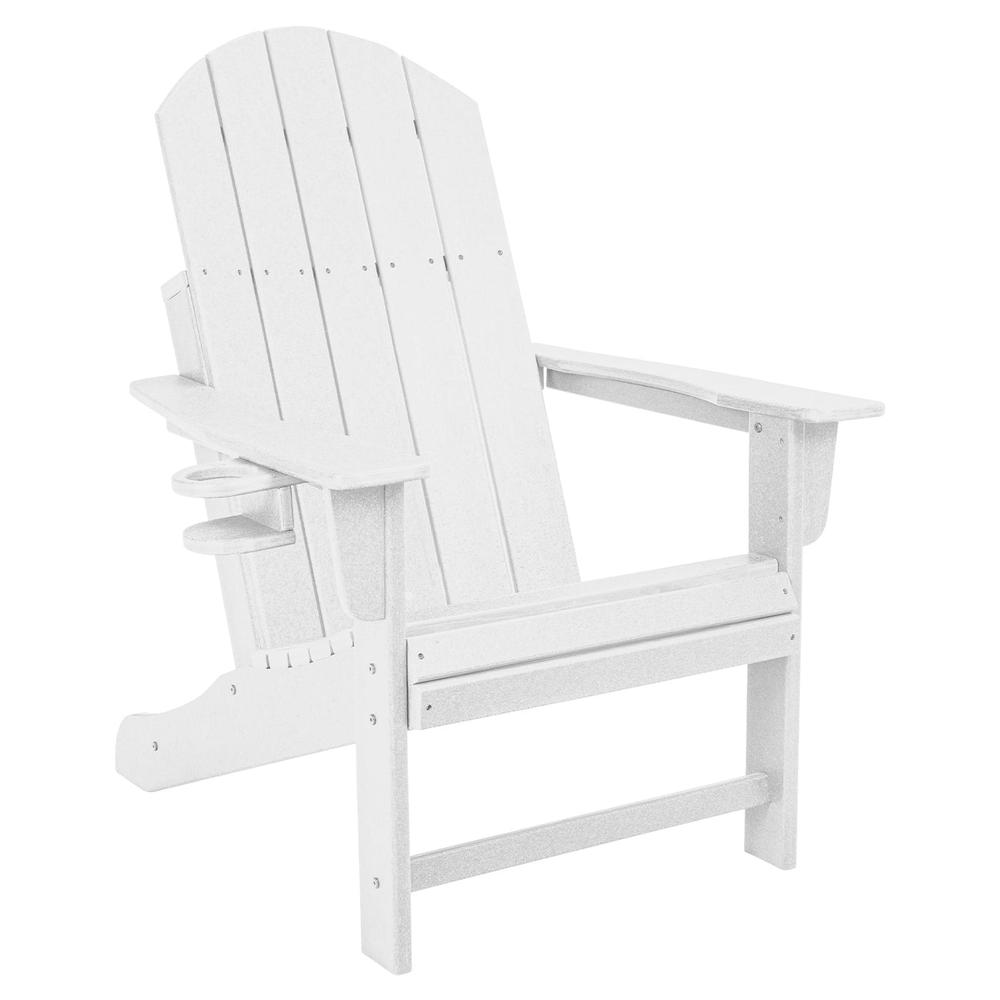 Durapatio Heavy-Duty Adirondack Patio Chair White. Picture 1