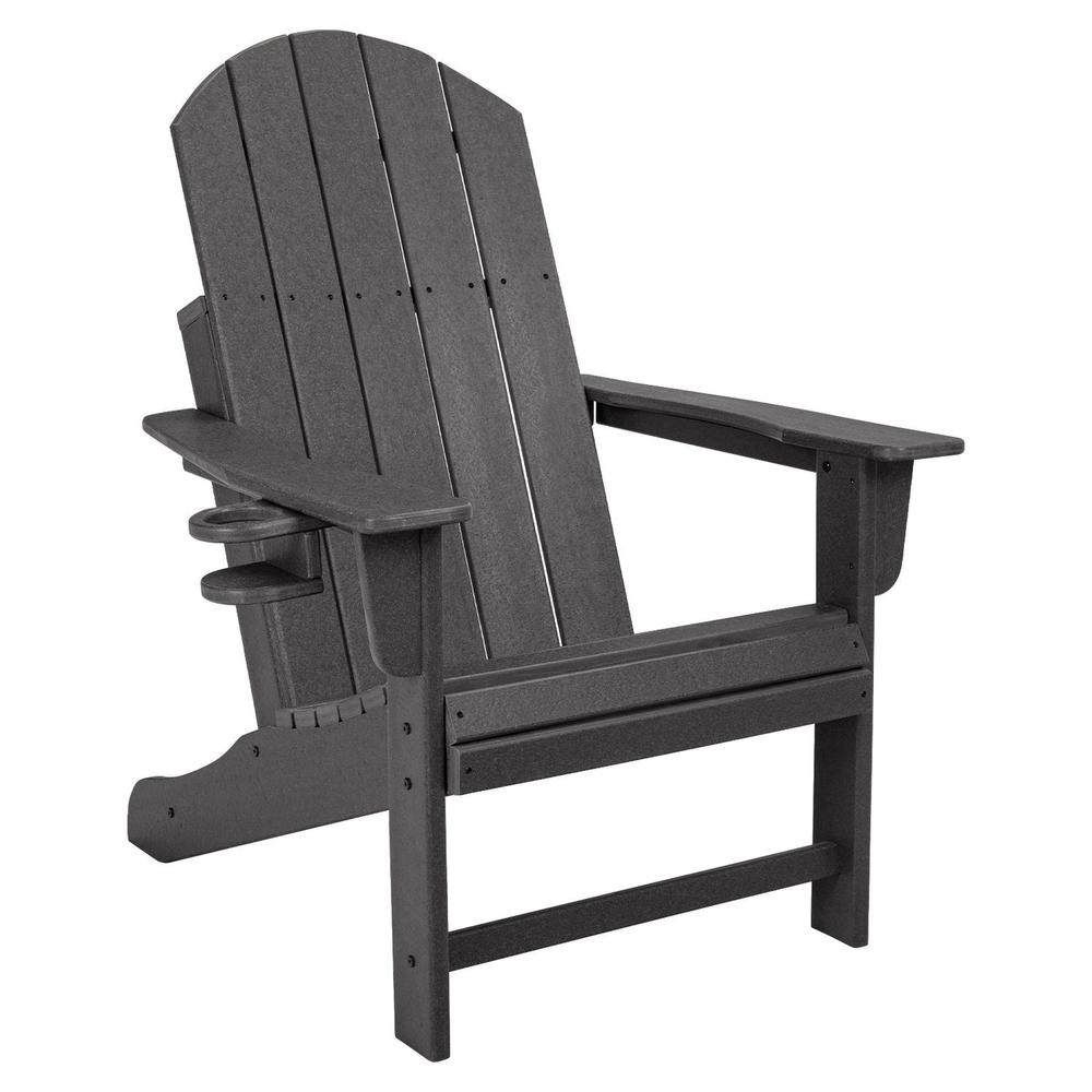 Durapatio Heavy-Duty Adirondack Patio Chair Grey. Picture 1