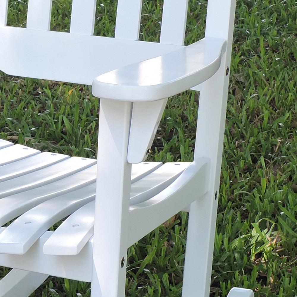 Traditional Rocking Chair, White Painted. Picture 4