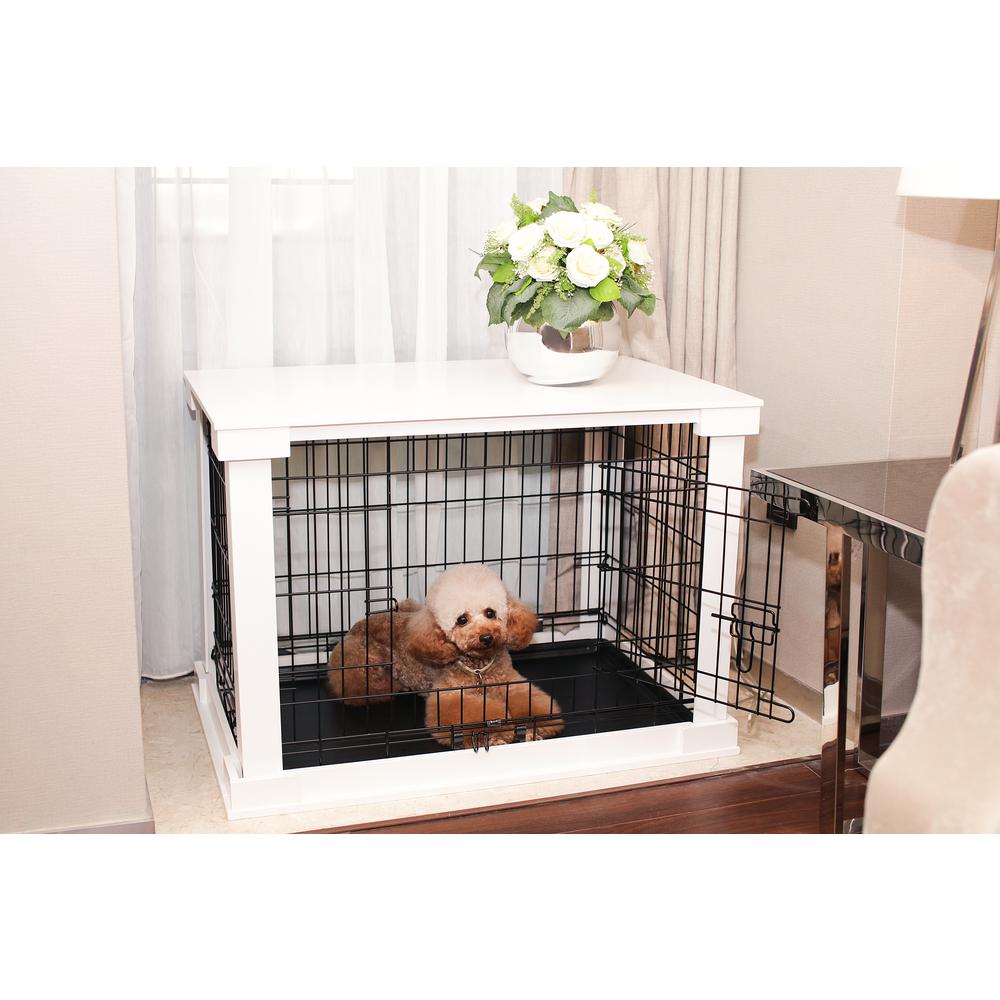 Cage with Crate Cover, White, Small. Picture 4