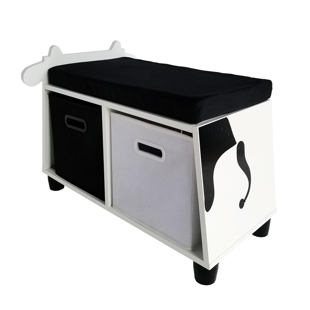 Children’s Cow Storage Bench With Cushion. Picture 3
