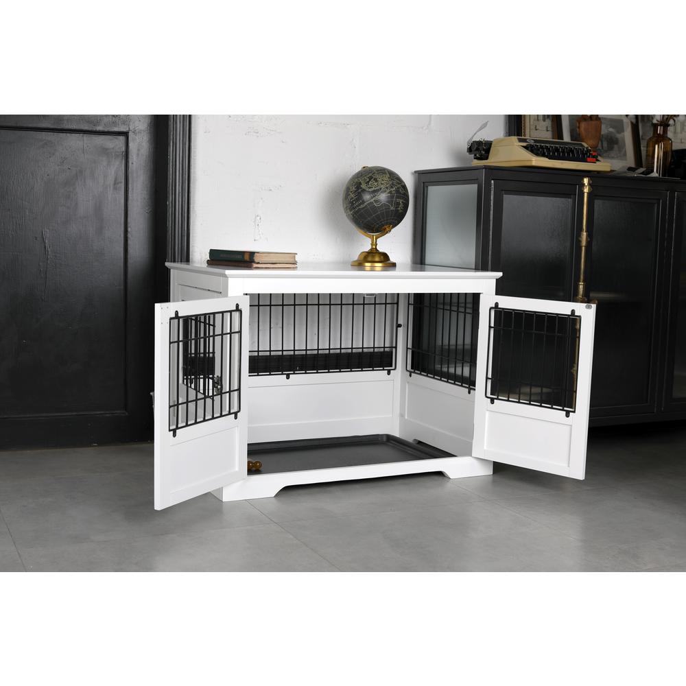 Fairview Triple Door Crate, Large, White. Picture 2