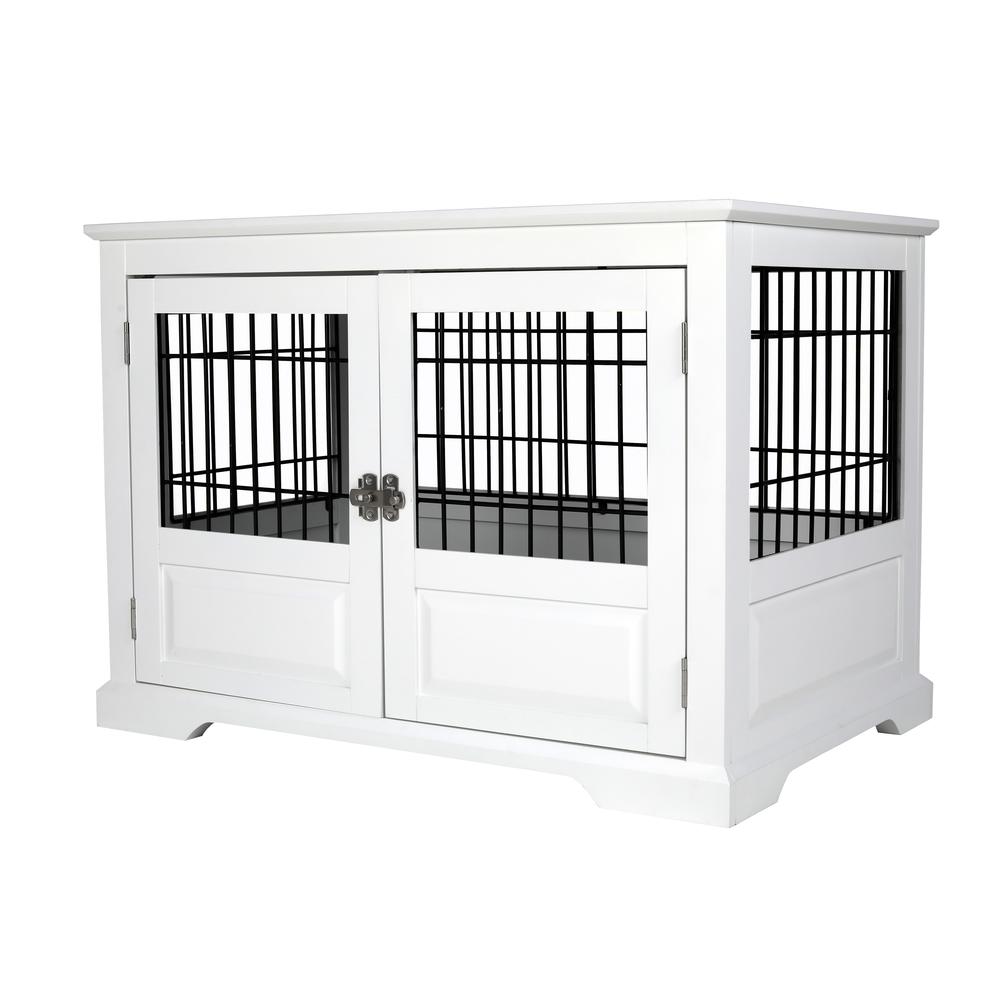 Fairview Triple Door Crate, Large, White. Picture 1