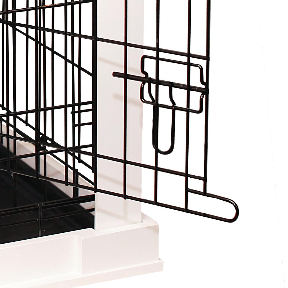 Cage with Crate Cover, White, Medium. Picture 3