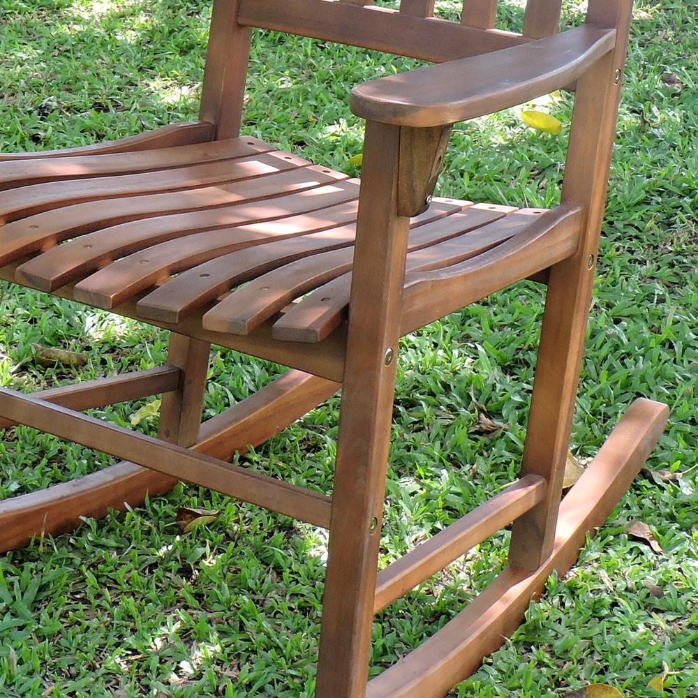 Traditional Rocking Chair, Natural Stain. Picture 3