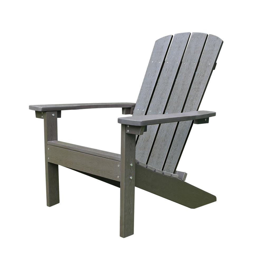 Lakeside Faux Wood Adirondack Chair, Espresso. Picture 1