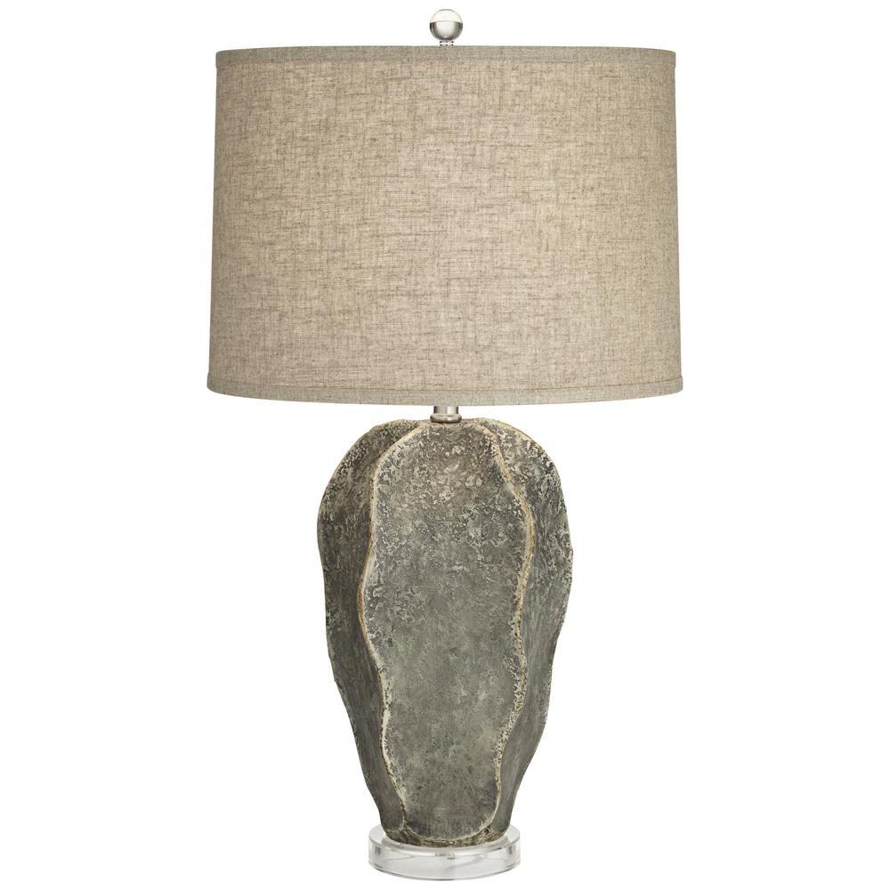 Table lamp Resin textured faux stone look. Picture 3