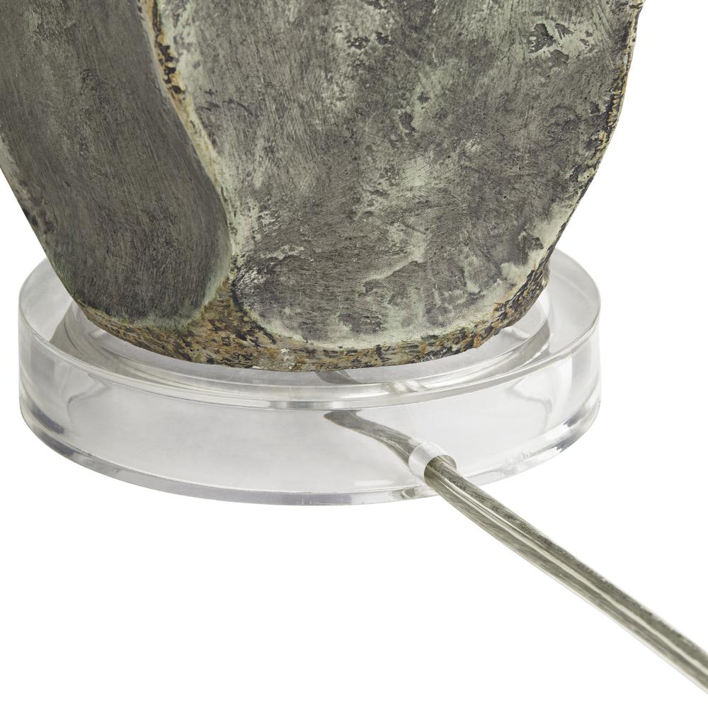 Table lamp Resin textured faux stone look. Picture 8