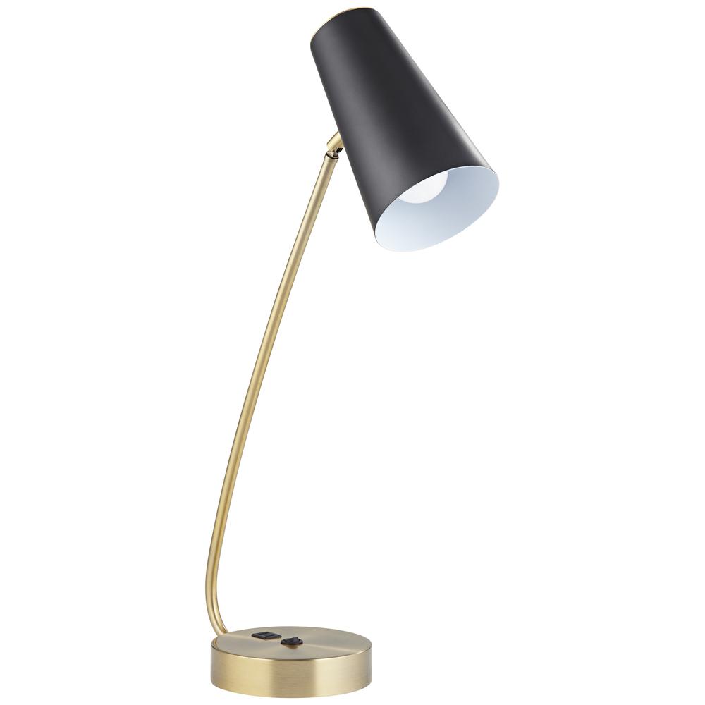 Table lamp Metal ant brass and matte black. Picture 4