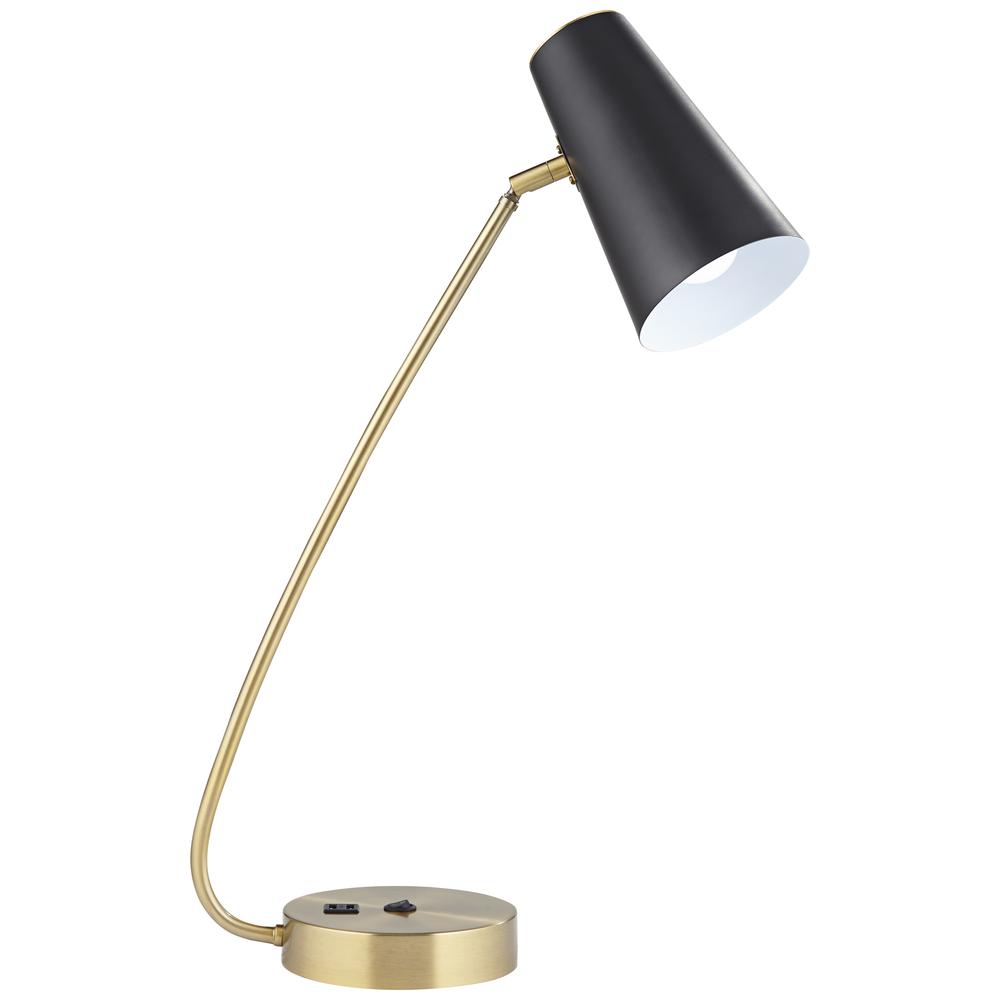 Table lamp Metal ant brass and matte black. Picture 10