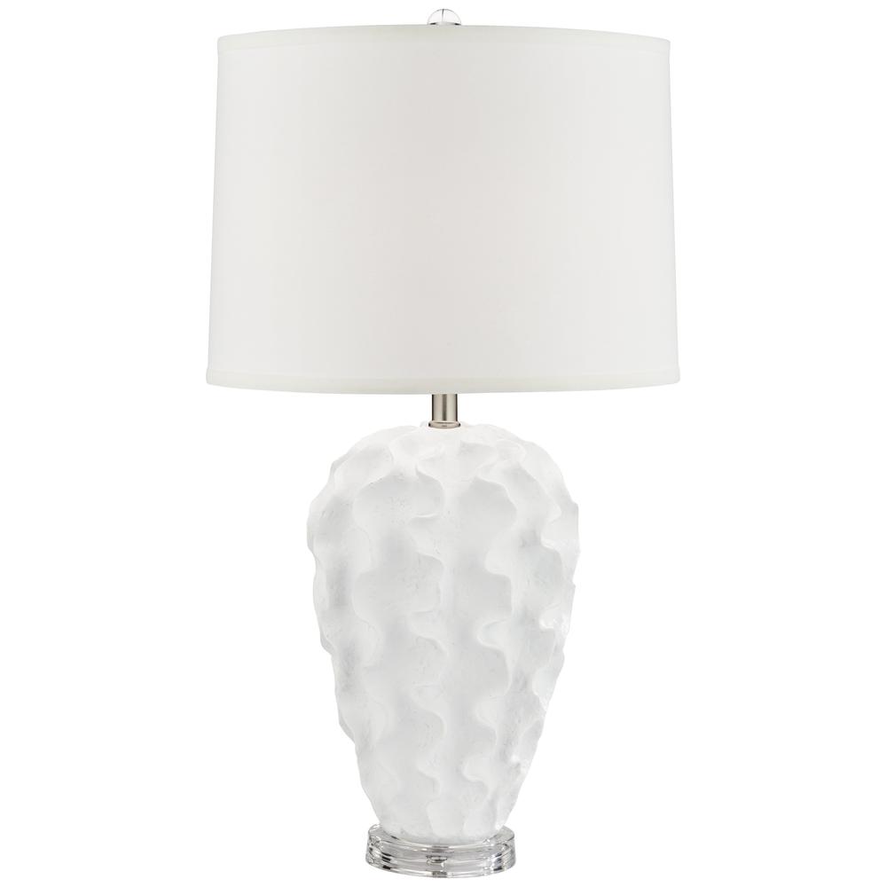 Table lamp Poly white ruffles. Picture 2