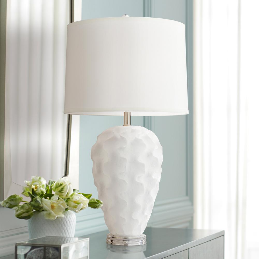 Table lamp Poly white ruffles. Picture 3
