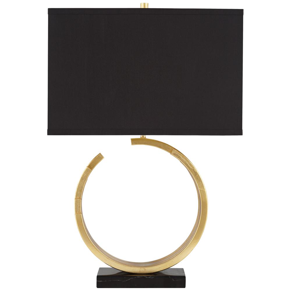 Table lamp Omega gold leaf with black shade. Picture 10