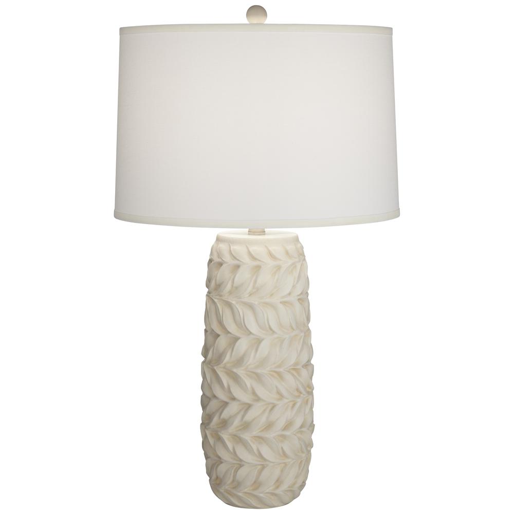 Table lamp 29" Resin with Horizontal Leaf Patten. Picture 1