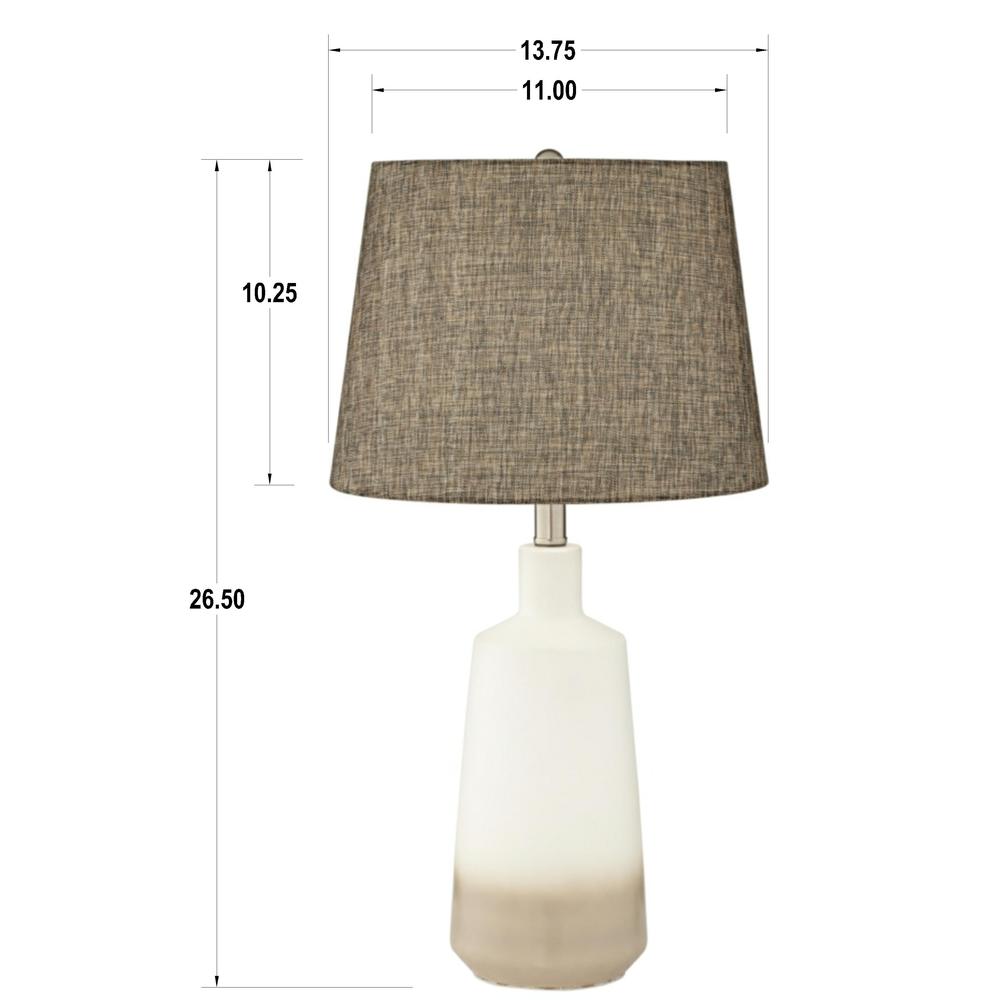 Table lamp WHITE AND BROWN CERAMIC. Picture 1